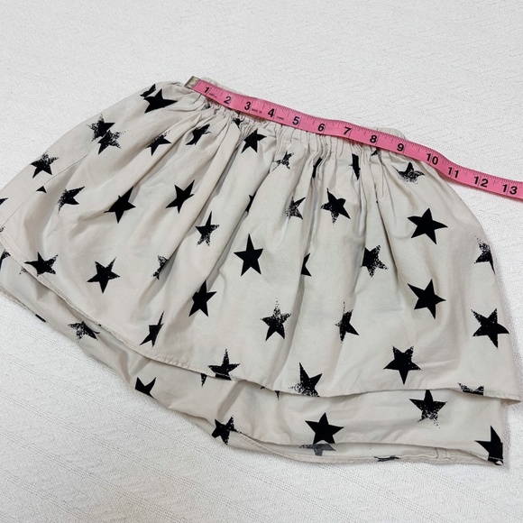 J. CREW CREWCUTS Girls cream and black star print tiered skirt sz 4/5 - Picture 8 of 10